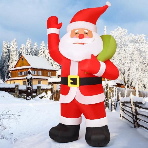 9ft Santa Joy 2024 Scene Airblown Inflatable